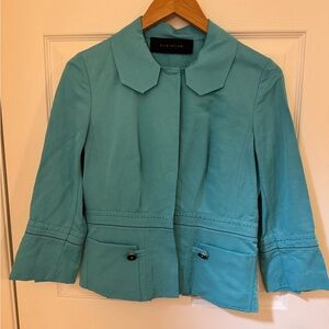 Elie Tahari - Sz 4 Exquisite Women's lightweight turquoise blazer